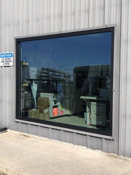 Commercial glass installation by Weatherford Glass
