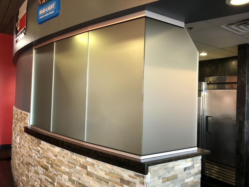 Frosted glass in business by Weatherford Glass