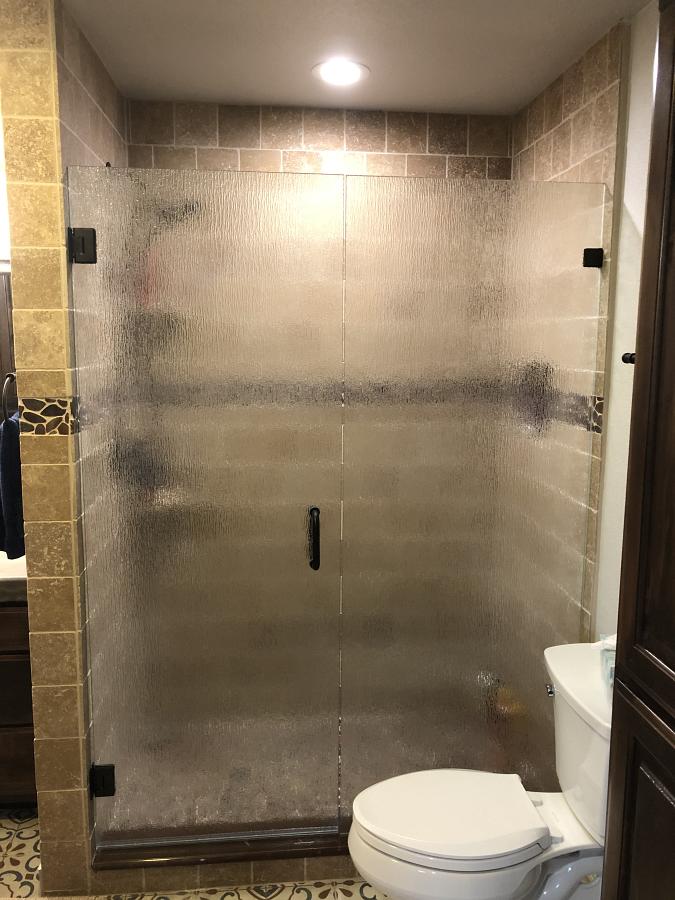 rain glass shower doors by Weatherford Glass