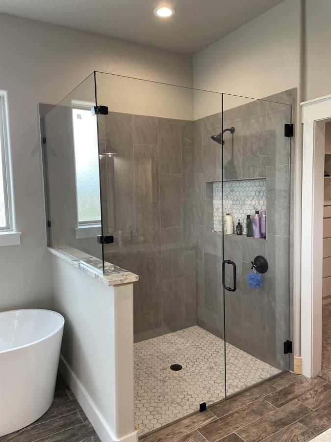 Frameless Glass Shower by Weatherford Glass